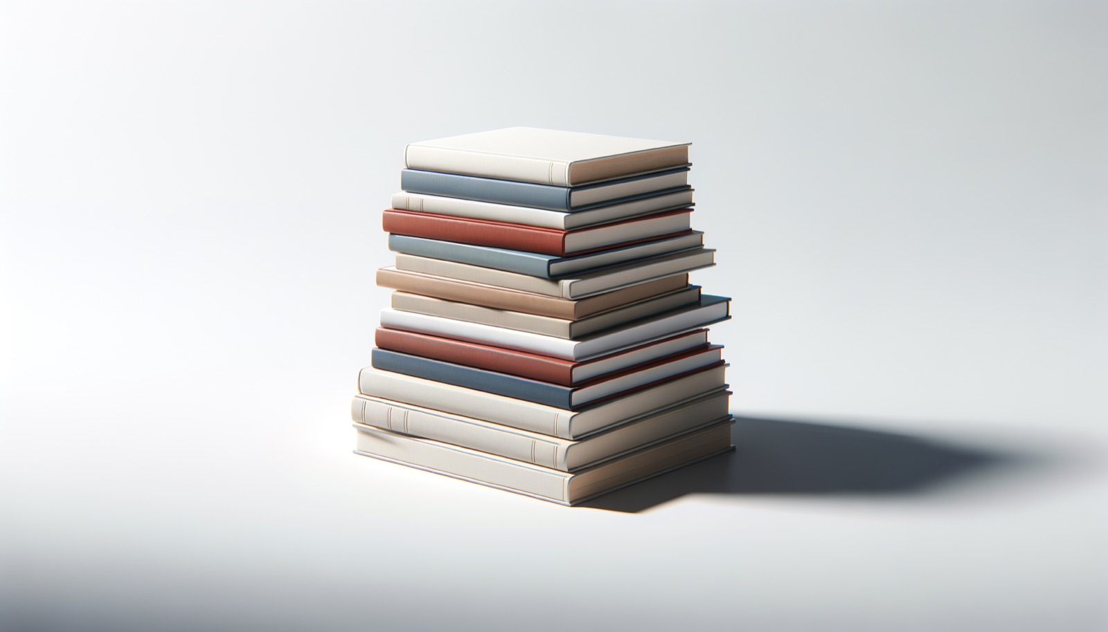 Une pile de livres dans une lumière douce